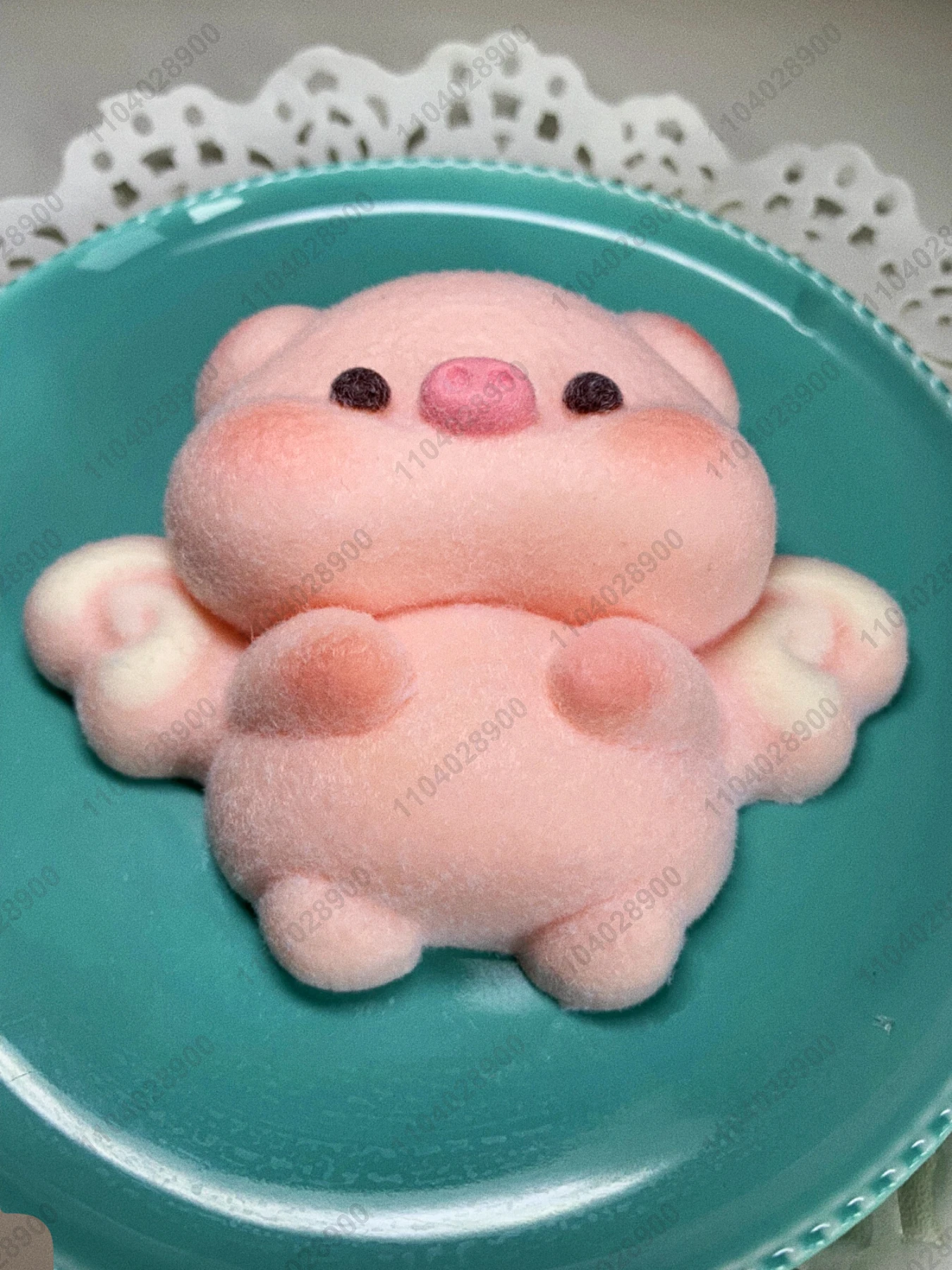 Piggy Taba Squishy Silicone Fuzzy Cute Pink Angle Pig Mochi Toy Mushy Squeeze Toy Hand Relax Stress Relief Gift Toys