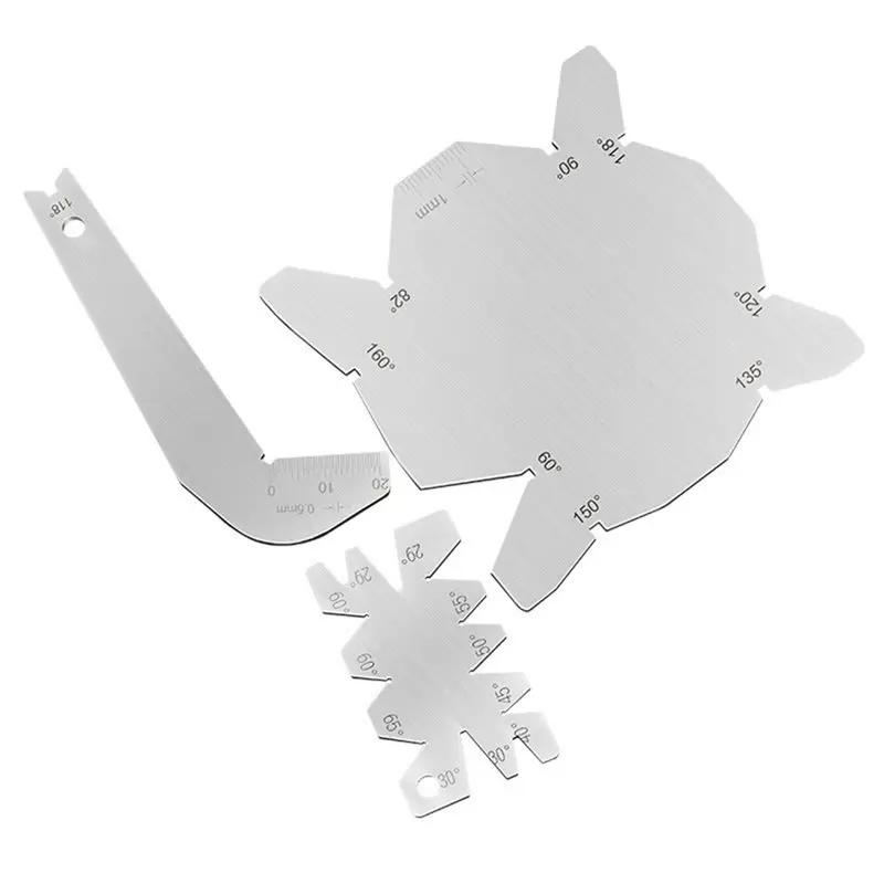 ABKJ-Stainless Steel Drill Bit Angle Gauge Set(3Pcs) For Measuring And Sharpening Hand Tools