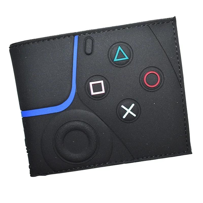 

7 Color Game Controller Design Wallet PVC Short Purse with Zipper Coin Pocket for Game Cosplay