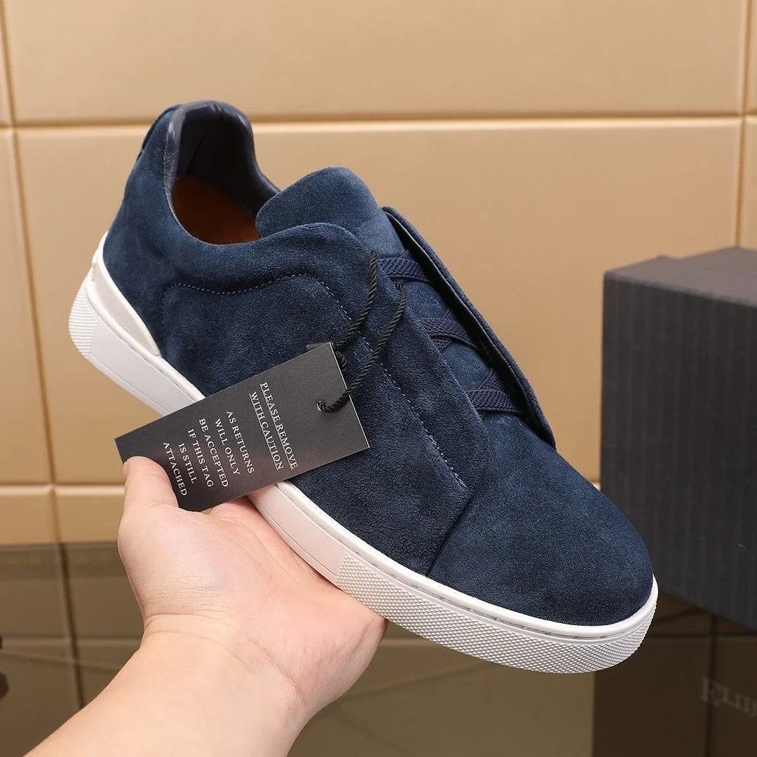 

2025 New Genuine Leather High-End Men's Shoes, Slip-On European Trend Board Shoes, Casual Commute Versatile