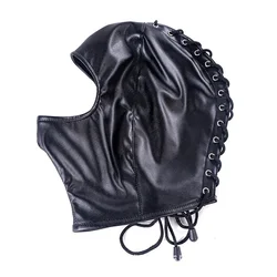 Fetish Mask Hood Sexy Toys Open Eye Bondage Hood Party Mask Cosplay Hood Headgear Mask Adult Game Sex Products