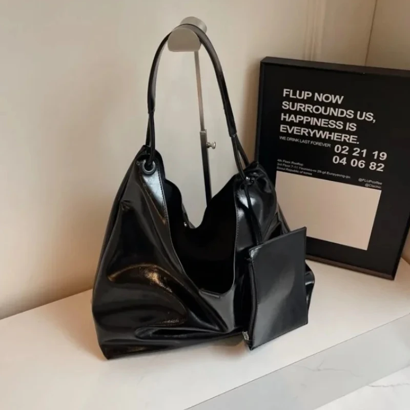 

Fashion Advanced Sense Solid PU Women's Tote Bag 2024 Hot Selling Large Capacity Shoulder Bag Simple Designer Commute Handbag