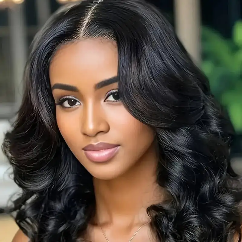 8インチ接着剤不要人毛ウィッグ ボディボブ プレカットレースウィッグ 女性用 220密度 透明レースフロント人毛ウィッグ 女性用