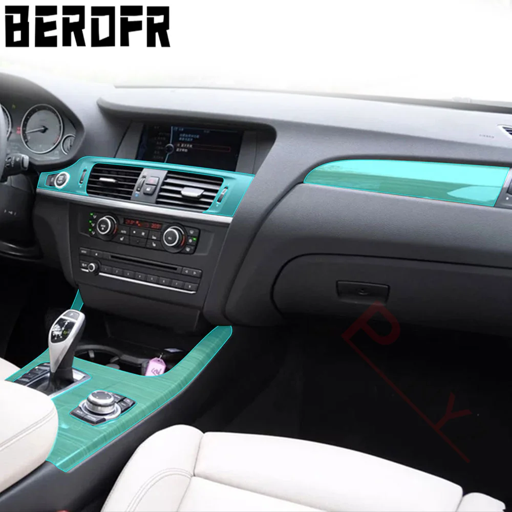 Car Interior Cover Trim Gear Shift Center Console Transparent TPU Protective Film Stickers for BMW X3 X4 F25 F26 Accessories