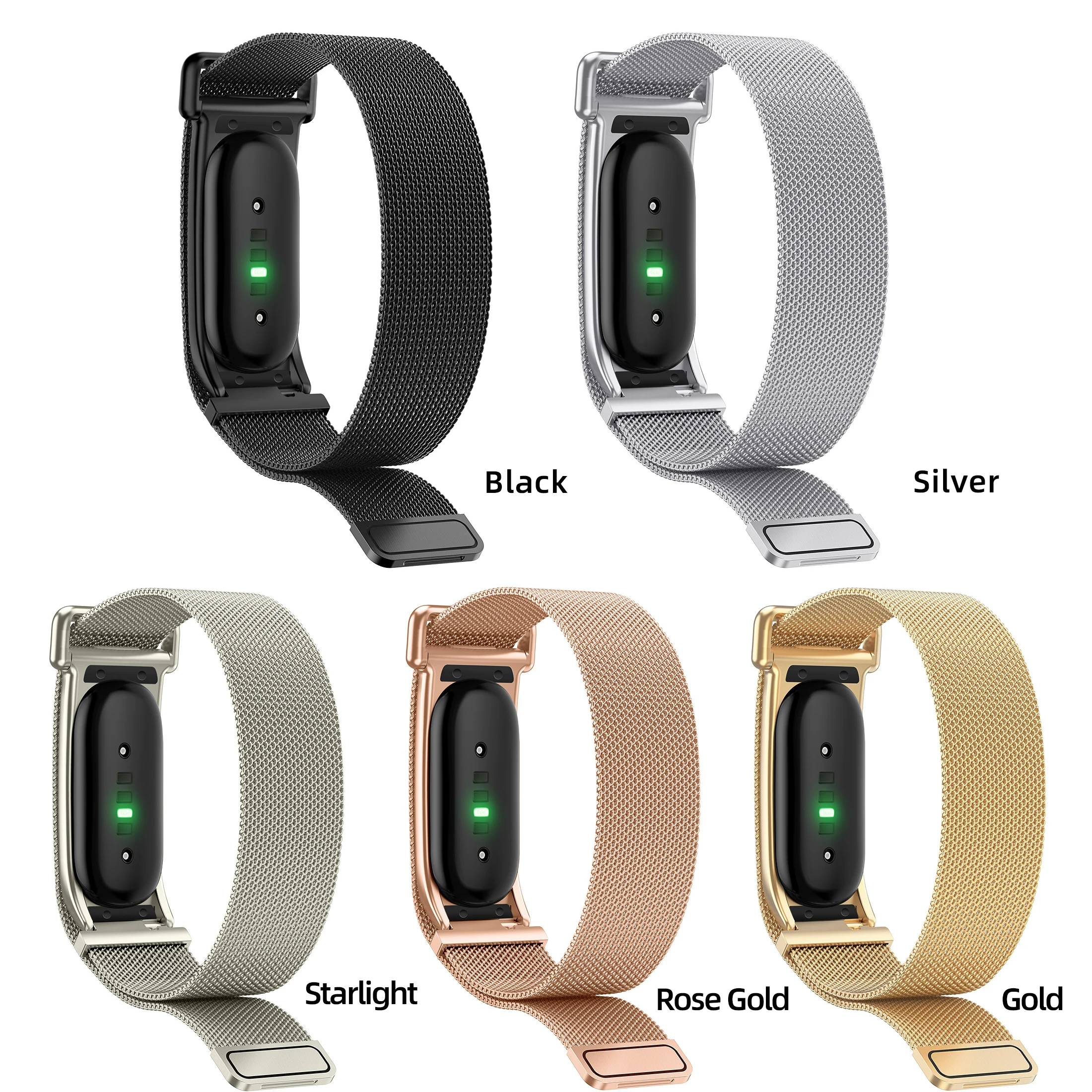 Stilvolles Milanese-Armband für Google Fitbit Air, in verschiedenen Farben erhältlich, verstellbar, atmungsaktives Uhrenarmband für Google Fitbit Air. – Detail 3
