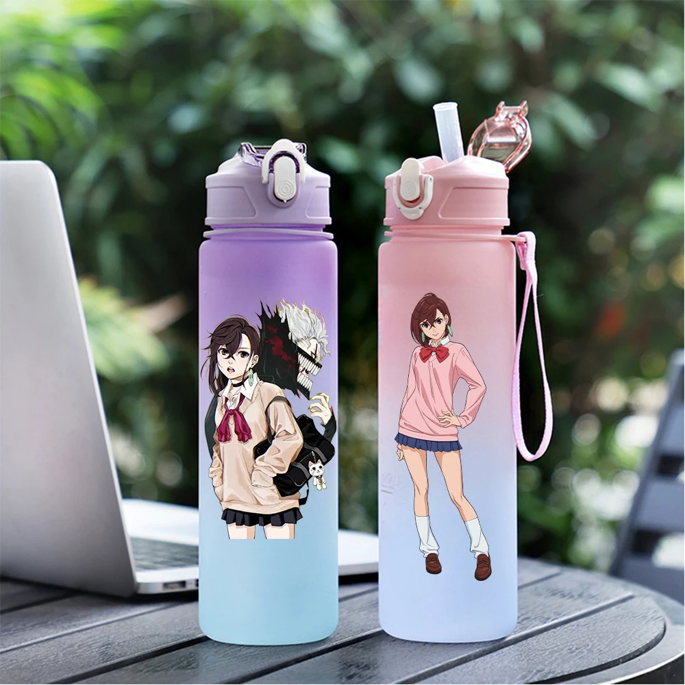 750ML Gradient Color Bottle DAN DA DAN Anime Cartoon Large Capacity Outdoor Sports Drinking Water Cup Momo Ayase Dandadan