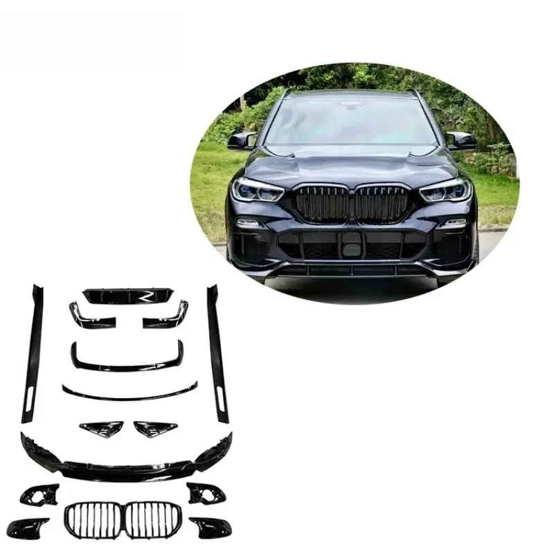 

BR G05 Черные комплекты кузова для X5 G05 Обновление черного кузова Комплект переднего бампера, диффузор, боковая юбка, решетка выхлопной трубы, зеркало Cov