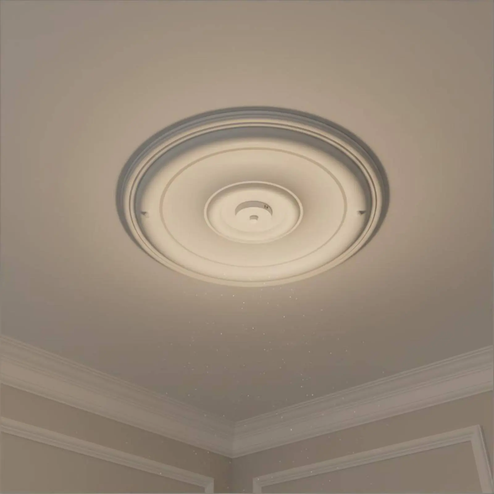 PU Ceiling Medallion Paintable Round Ceiling Medallion House Decoration Long-Lasting Building Decor Waterproof for Hallway