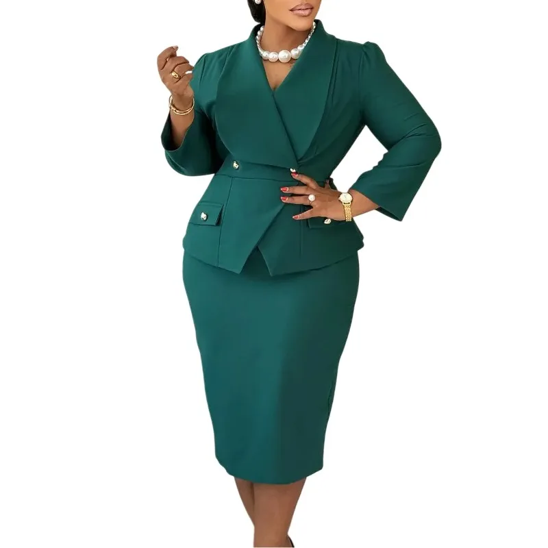 

Elegant Dashiki African Dresses for Women Autumn Spring 2026 African Long Sleeve V-neck Bodycon Midi Dress Ankara Dresses