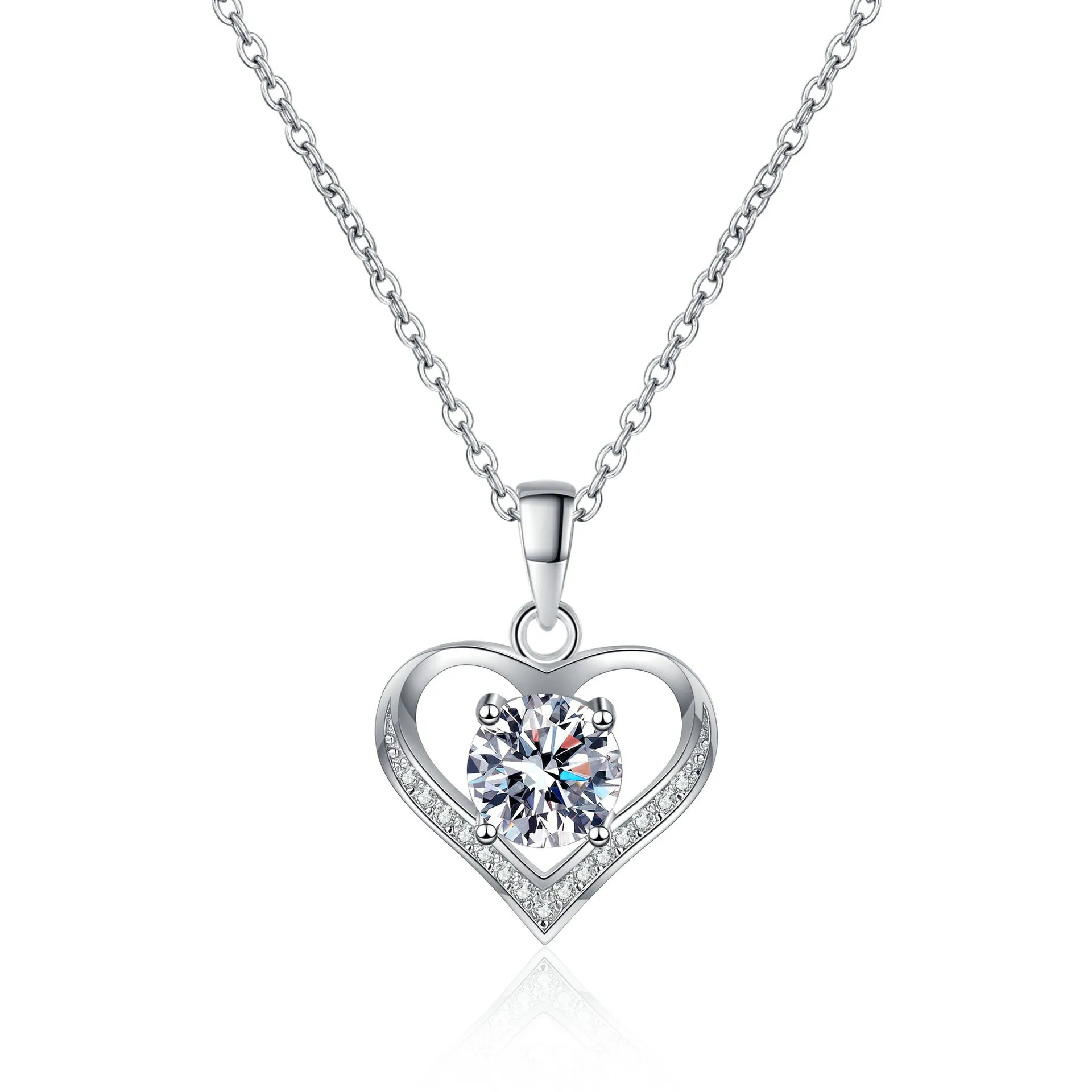 Classic Love Pendant Light 1ct Women Moissanite Set in PT950 Platinum Luxury Niche Jewelry Romantic Generous Gift