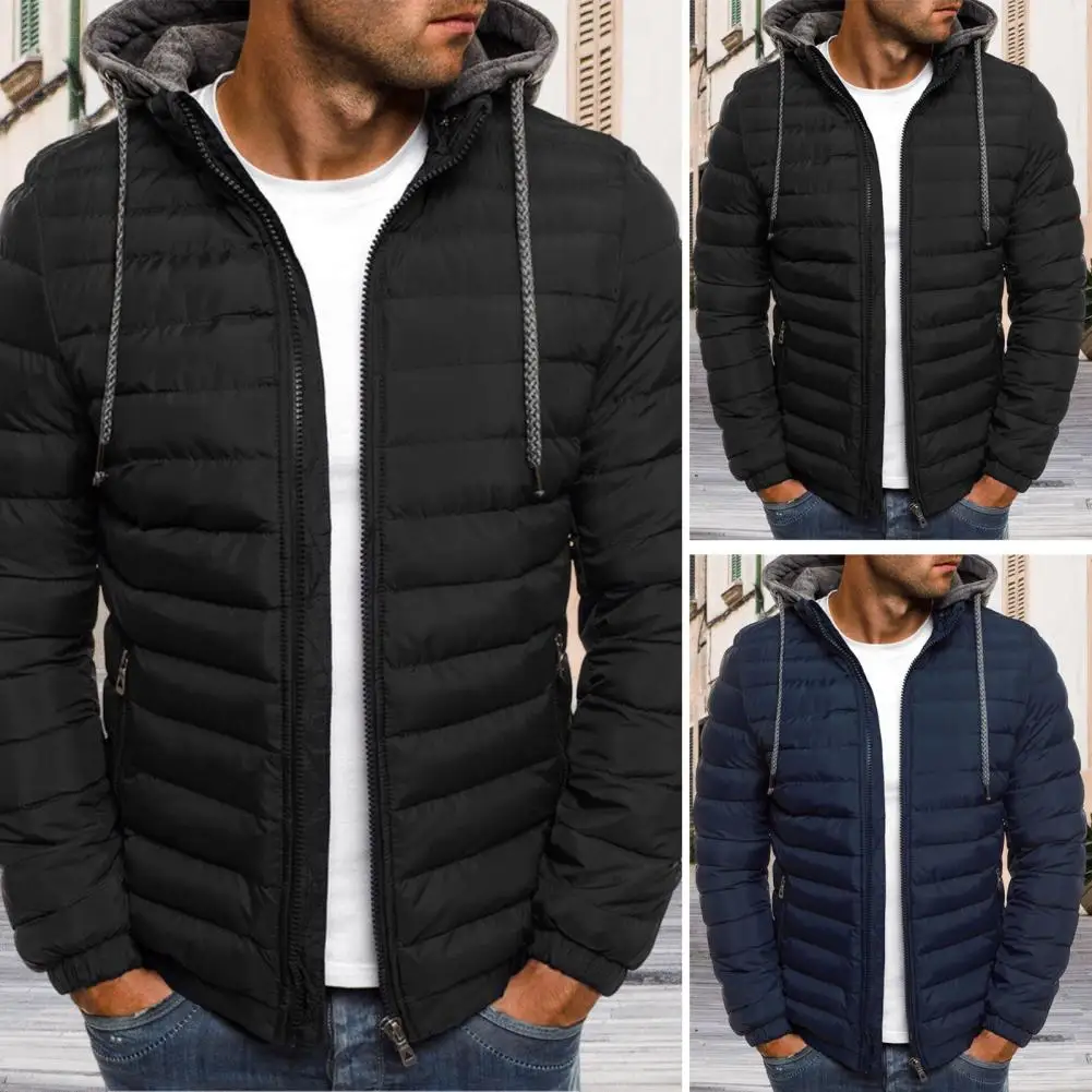 

Winter Men's Padded Jackets Fashion Men Cotton Warm Down Hooded Parkas Coats Casual Men Thermal Windbreaker Coats Clothing 3XL