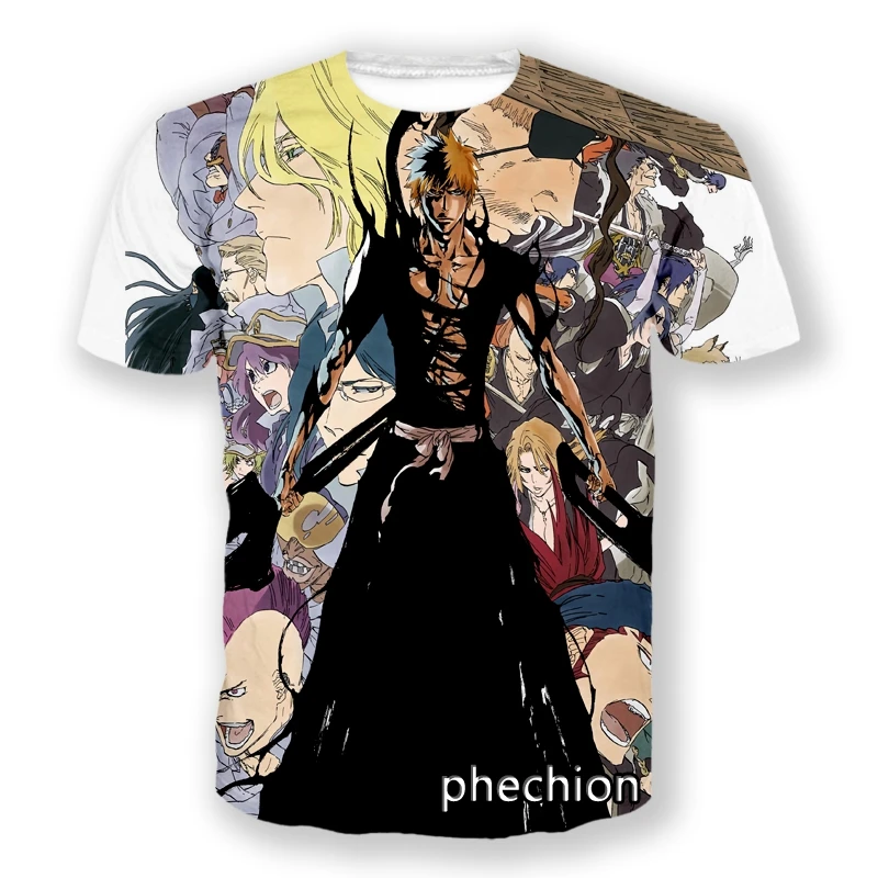 

phechion Fashion Men/Women BLEACH: Thousand-Year Blood War 3D Print Short Sleeve Casual T Shirt Sporting Hip Hop Summer Tops L98