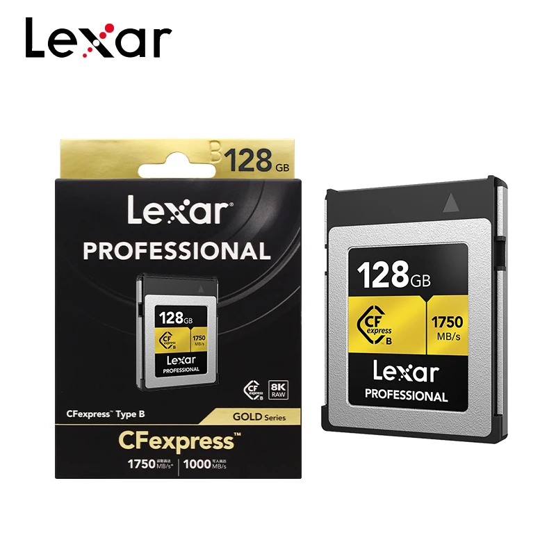 Lexar Professional CFexpress Type B Card GOLD Series CFE-B Memory Card 128GB 256GB 512GB 1TB 2TB RAW 8K Video Camera CF Card