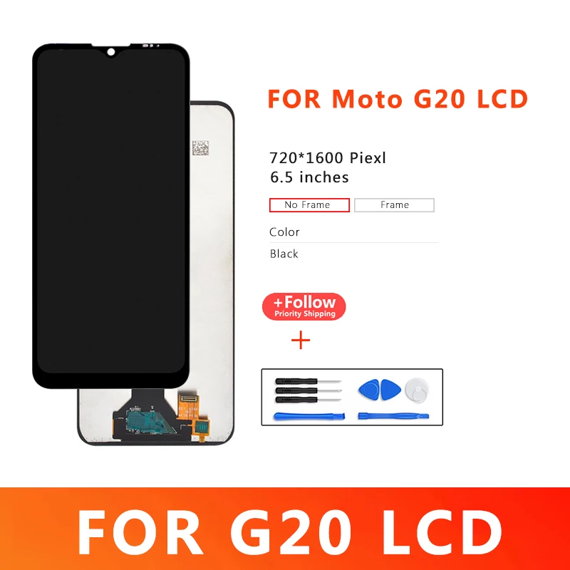 

6.5"Display For Motorola Moto G20 Lcd Screen Display Touch Digitizer Assembly For Moto G20 LCD XT2128-1 XT2128-2 Display