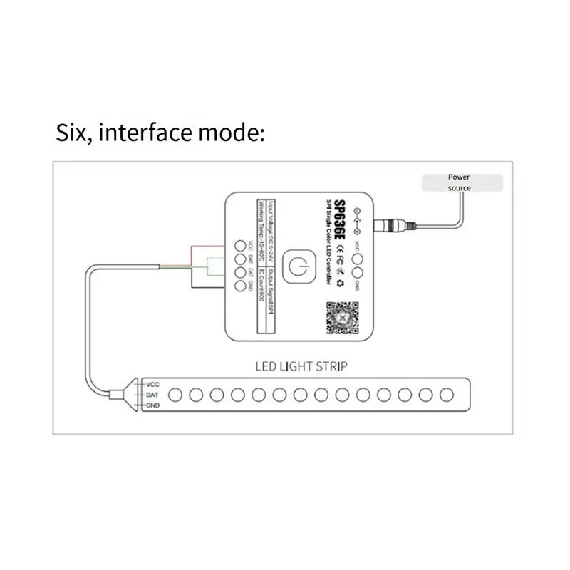 Fresh AND-SP636E SPI DC5-24V Monochrome Controller With AND-RC1 Remote Control Support 2.4G Touch Remote Control