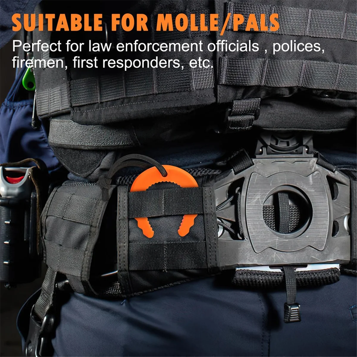 A002 Lot de 4 butées de porte de premiers secours, confiture de porte pour les forces de l'ordre, médical d'urgence, butoirs de porte cuneau orange