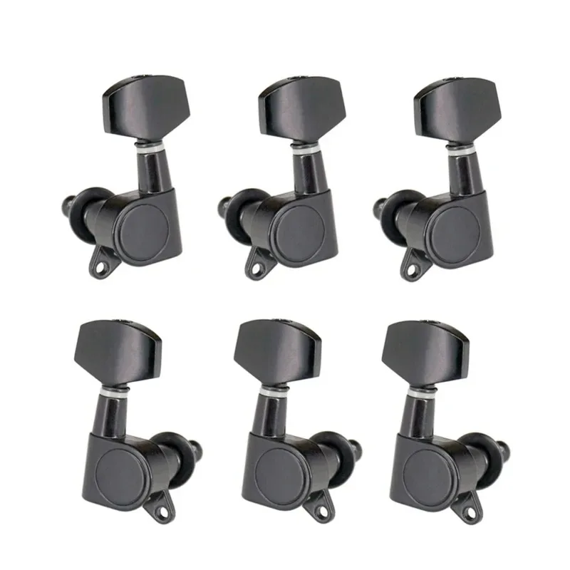 6 Stück versiegelte, verriegelbare Gitarrensaitenstimmwirbel, 3L3R, Stimmmechaniken, Akustikgitarren-Stimmwerkzeug-Set für 6-saitige Gitarren – Detail 16