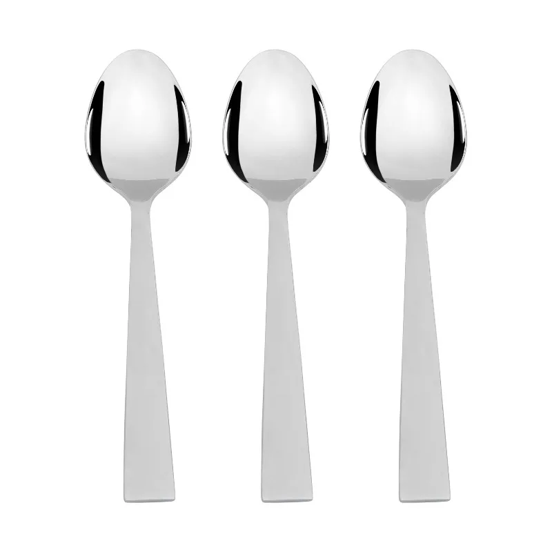 Stainless Steel Teaspoons, Adult 3 Piece Set ,Silver