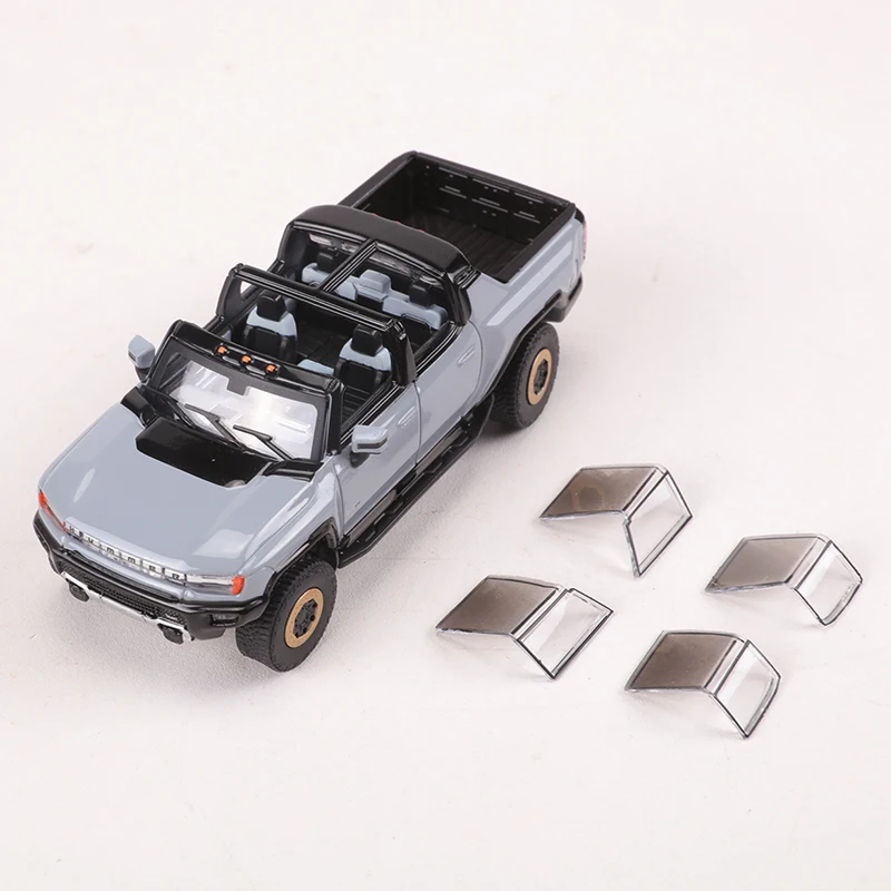 Odlewany model samochodu Hummer ze stopu w skali 1/64, Hummer EV Pickup SUV, zabawka do zabawy dla chłopców, kolekcja, ekspozycja, hobby, oryginalne pudełko.
