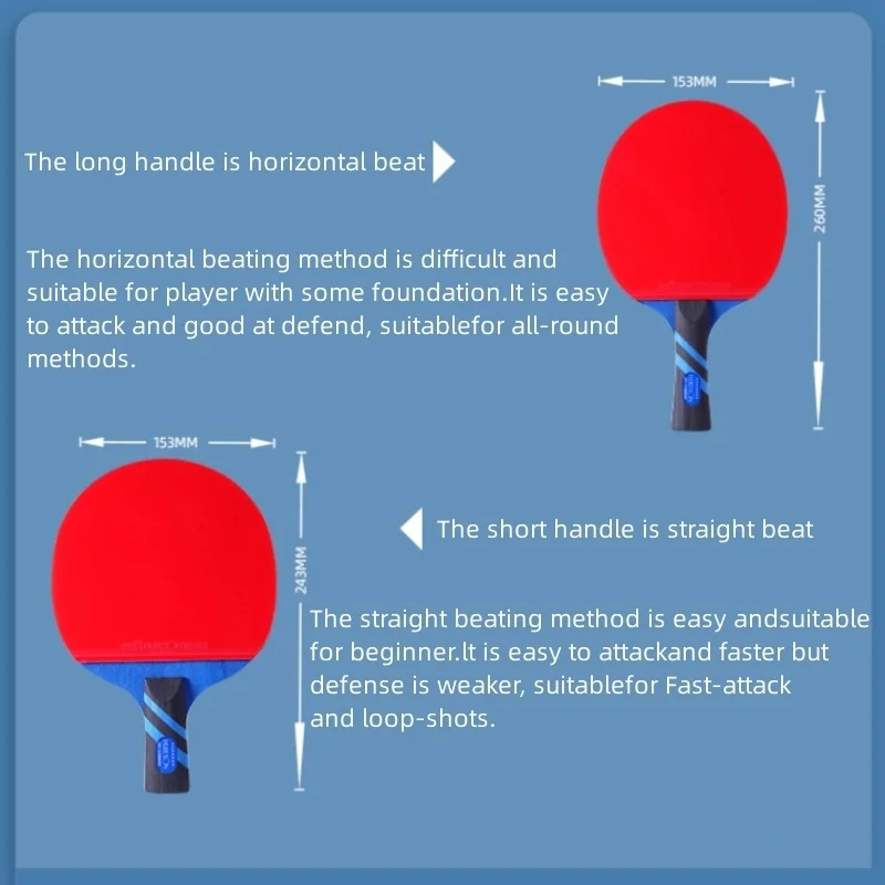 HUIESON Professional 7 Star Carbon Table Tennis Paddle Racket Set Pimples In Rubber 7-layers Pingpong Bat With Bag Indoor Games