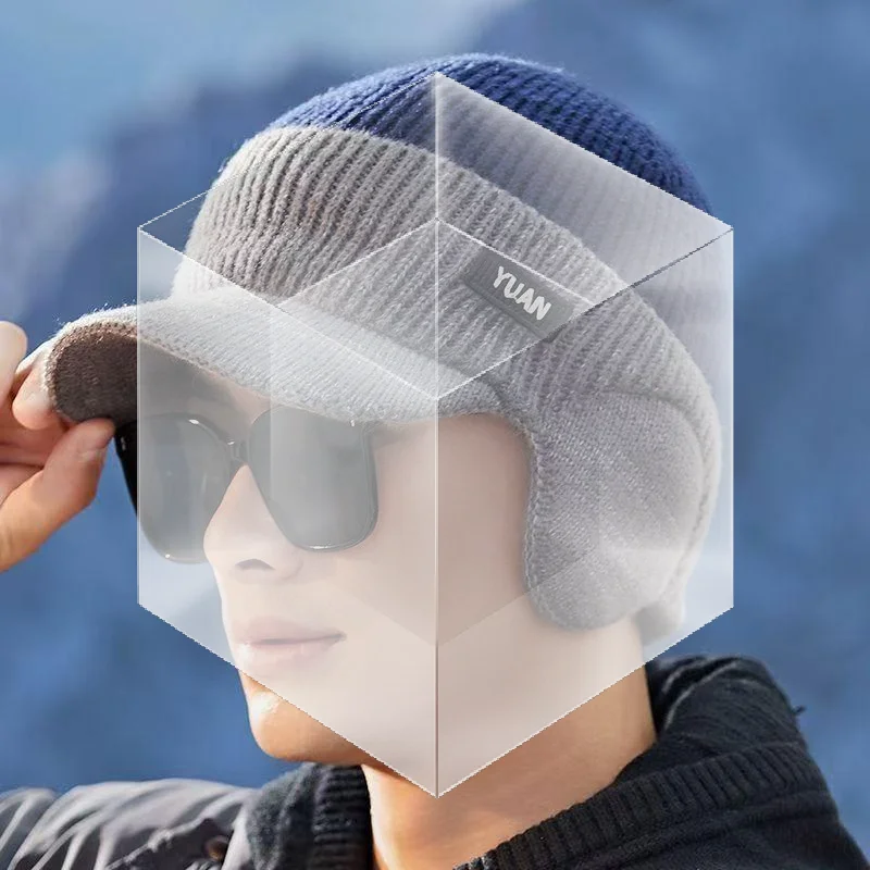 Dual-Tone Knit Baseball Cap - Outdoor Activities Fashionable Men Hat With Ear Protection Perfect For Couples Hats