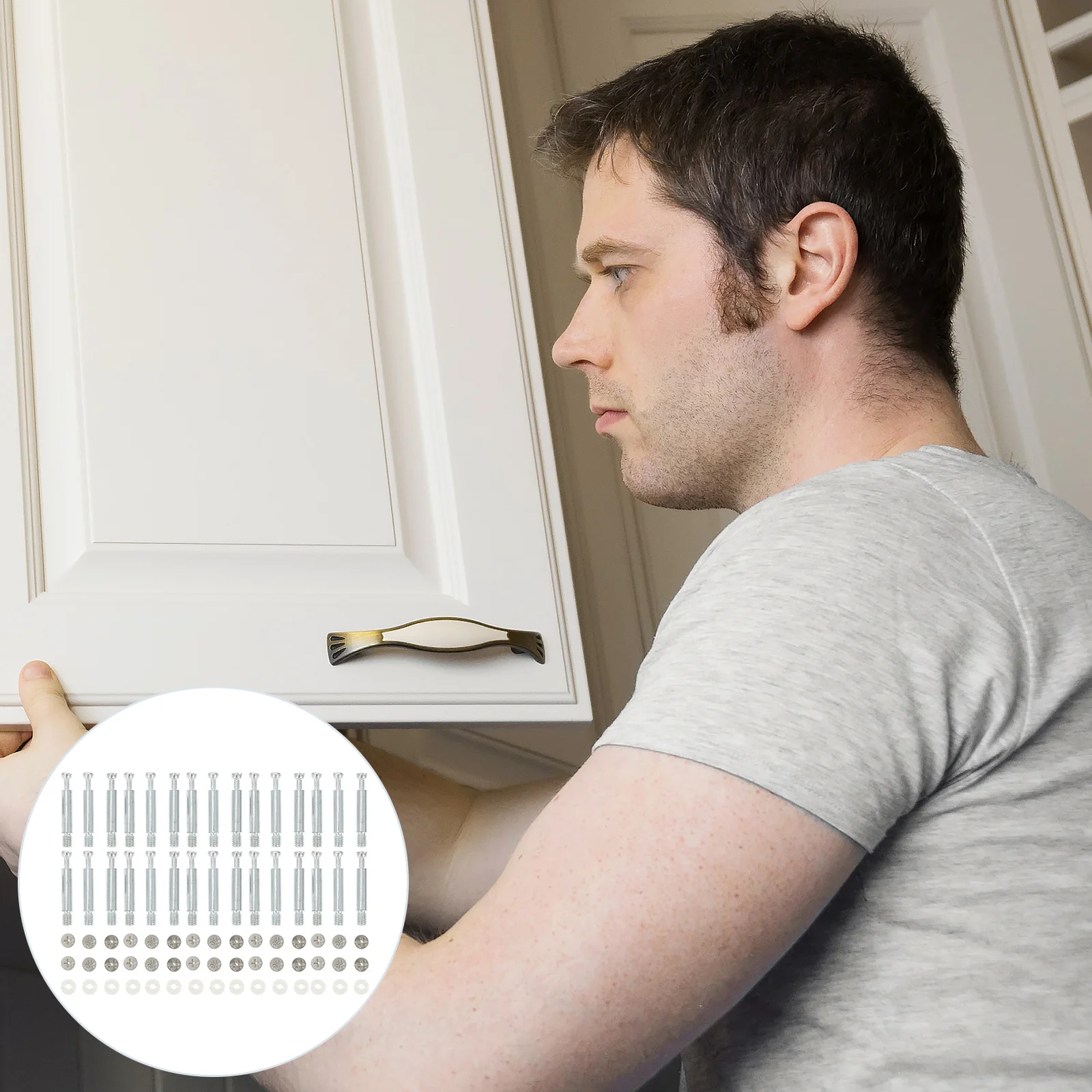 

1Set Cam Lock Fittings Iron Dowel Eccentric Bolt Furniture Fastener Durable Corrosion Resistant for Cabinets Panels