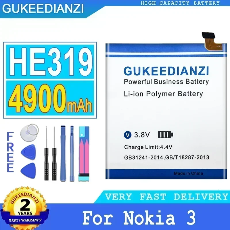 

4900mAh HE319 HE 319 Battery For Nokia 3 Nokia3 TA-1020 TA-1028 TA-1032 TA-1038 Mobile Phone