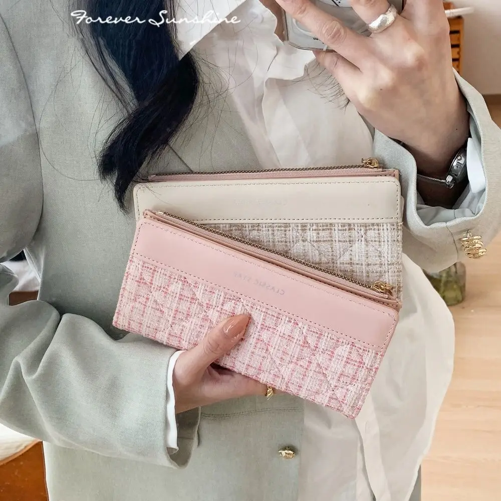 

Versatile Portable Women Long Wallet Card Pouch Printed Multiple Cards Purse Multiple Card Classic Two Fold Purse Work