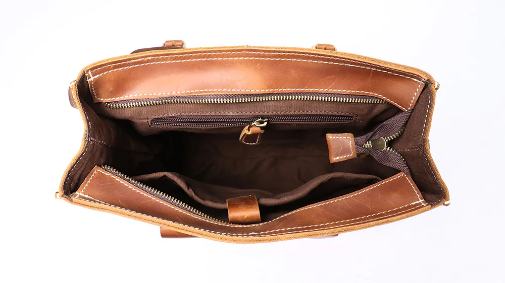 Vintage Crazy Horse Leather Backpack Men's Retro Travel Business Duffle Bag Multi-Functional Anti-Theft Spacious Laptop