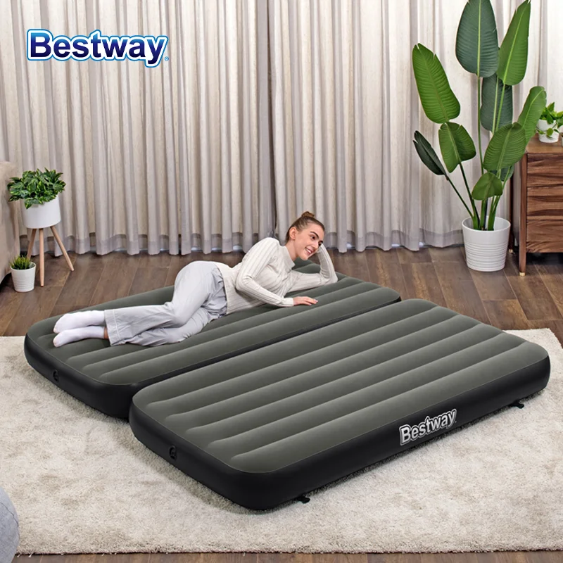 

Bestway 67922 3-in-1 Inflatable Mattress, Inflatable Camping Mat, Inflatable Bed, Flocked Surface for Backpacking, Hiking, Port