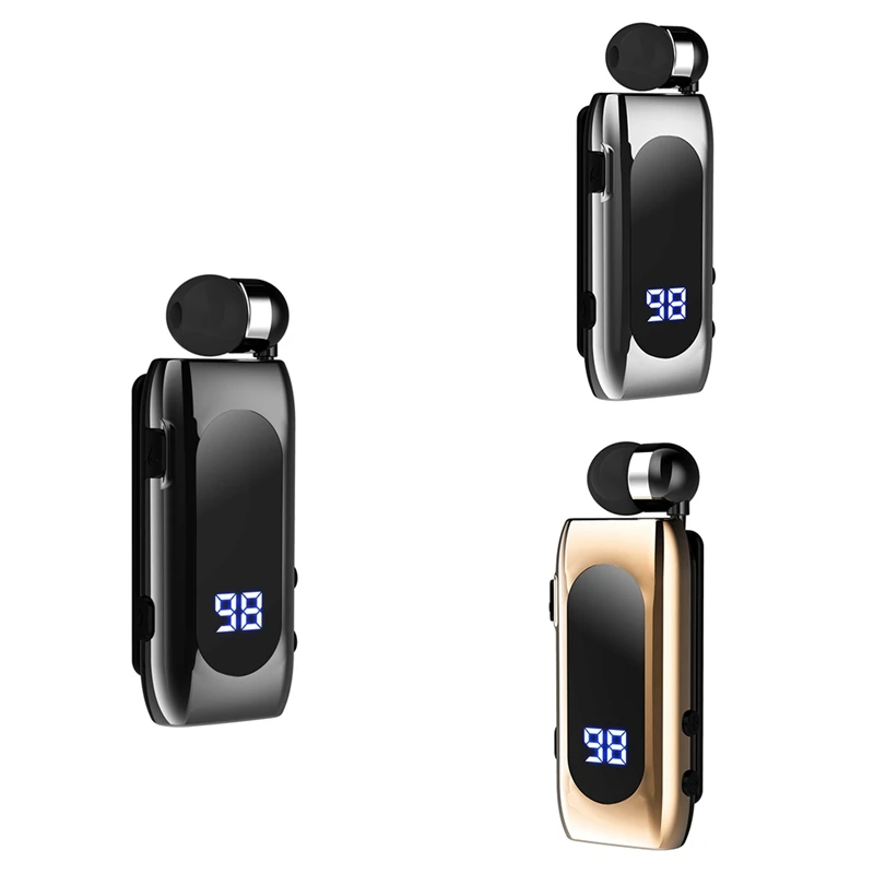 K55 Lavalier Wireless Headset Digital Display Waterproof Business Cable In-Ear Ultra Bluetooth Headset