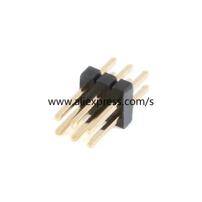 10PCS 1.0mm/1.27mm/2.0mm/2.54mm Pin Header Double Row Male 1/2~40P Breakaway PCB Board Connector Strip Pinheader 1*2/2P 4P 6-40p