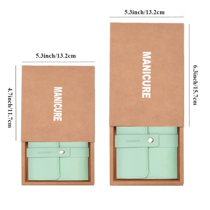 Nagelsnijset Roestvrijstalen Nagelknipper Set Met Opvouwbare Tas Manicure Cutter Kits Schaar Make-Up Schoonheidstool 12-16 Stks/set