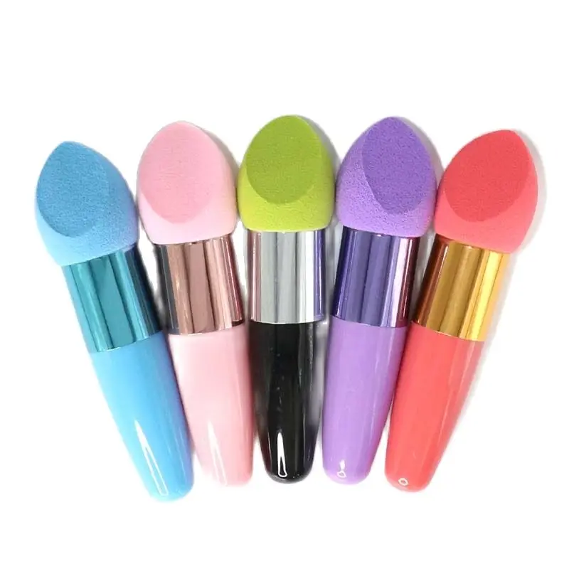 New Lovable Mushroom head Makeup Brushes Powder Puff Beauty Cosmetic Sponge With Handle Fashion Professional Makeup Tools