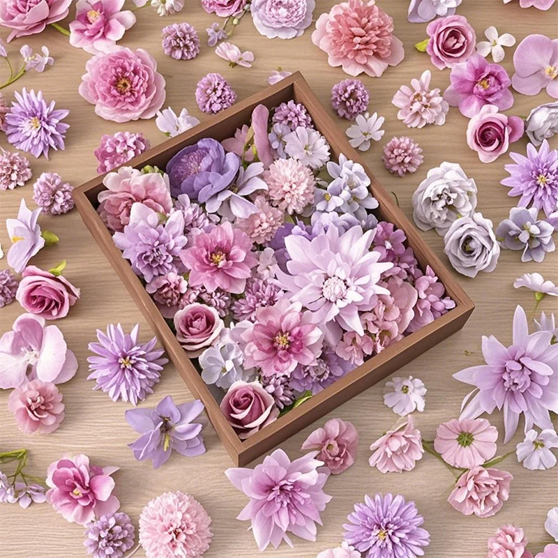 NONE 20/50 Stücke Rosa Künstliche Blume Kopf MSini Seide Künstliche Rose Gänseblümchen Blume Handwerk Liefert Hochzeit Kranz Hause Dekoration 3