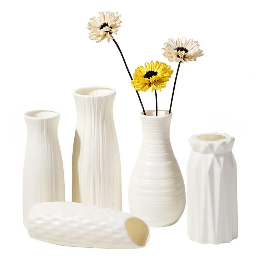 Table Vase Solid Construction Flower Container Table Vase Decoration High Durability Eco-friendly Flower Pot Home Supplies