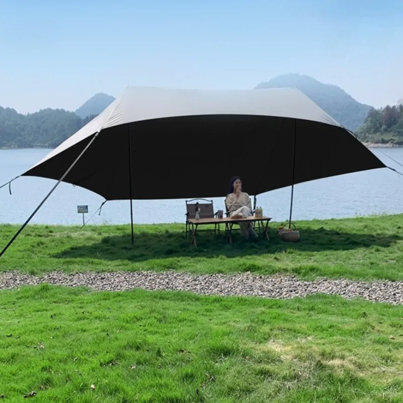Thickened Vinyl Camping Sun Shelter Rainproof UV Resist Sun Canopy Instant Large Shade Tents Outdoor Camp Hiking Rest Equipment
