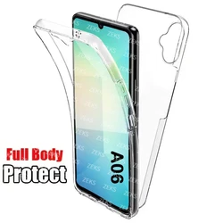 360 Full Body Front+Back Phone Case For Samsung Galaxy A06 A16 A05S A05 A04S A15 A14 A13 4G 5G A12 A54 A53 A52 5G PC Hard Cover