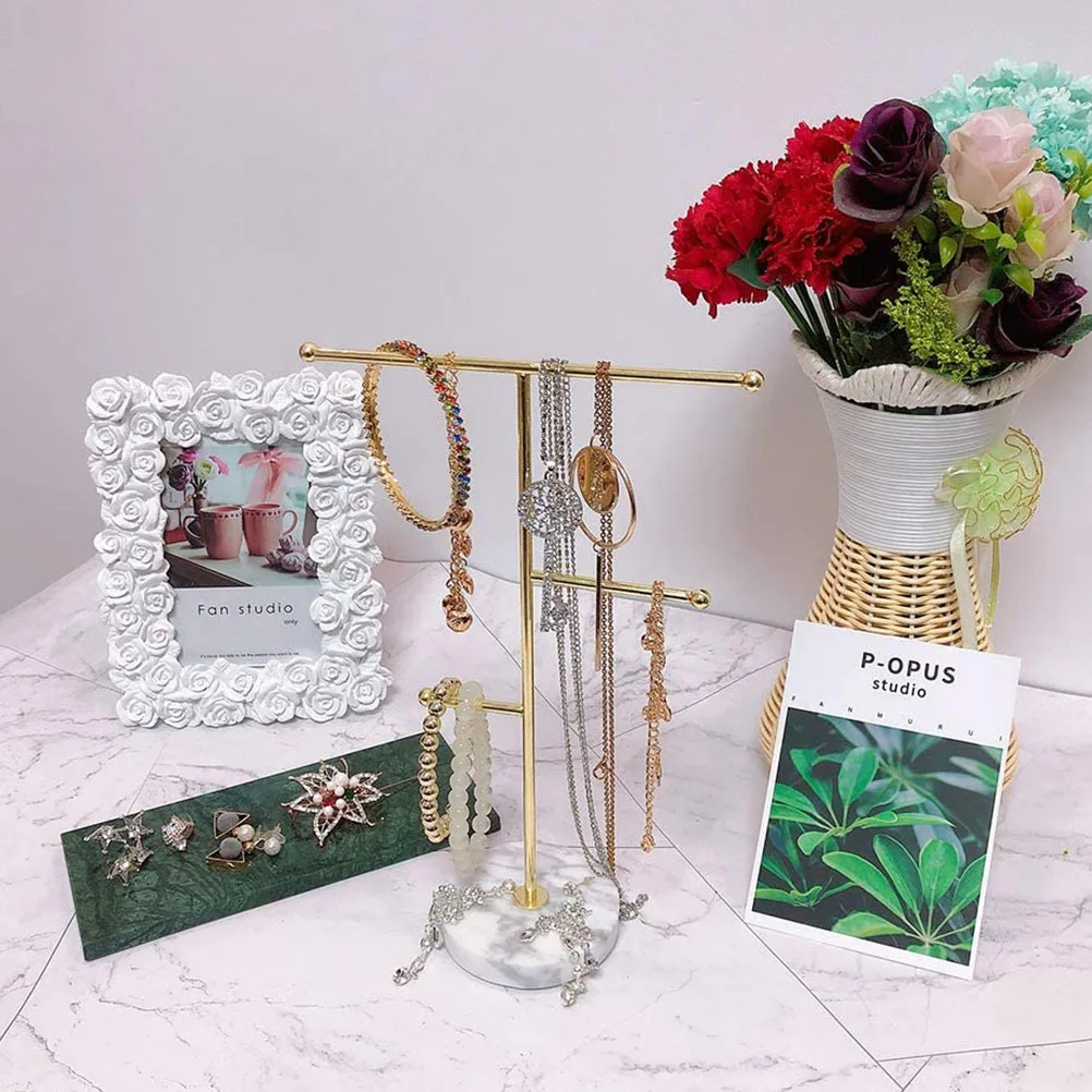 

1Pcs Jewelry Display Stand Holder Made of Marble Metal for Watch Bracelet Storage Rack Display Organizer Jewelry Stand Holder
