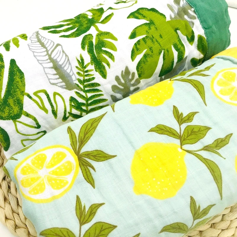 100% القطن أربع طبقات 120*120 سنتيمتر الطفل بطانية من الموسلين تنفس التقميط تلقي بطانية لحديثي الولادة الرضع الكمال #3