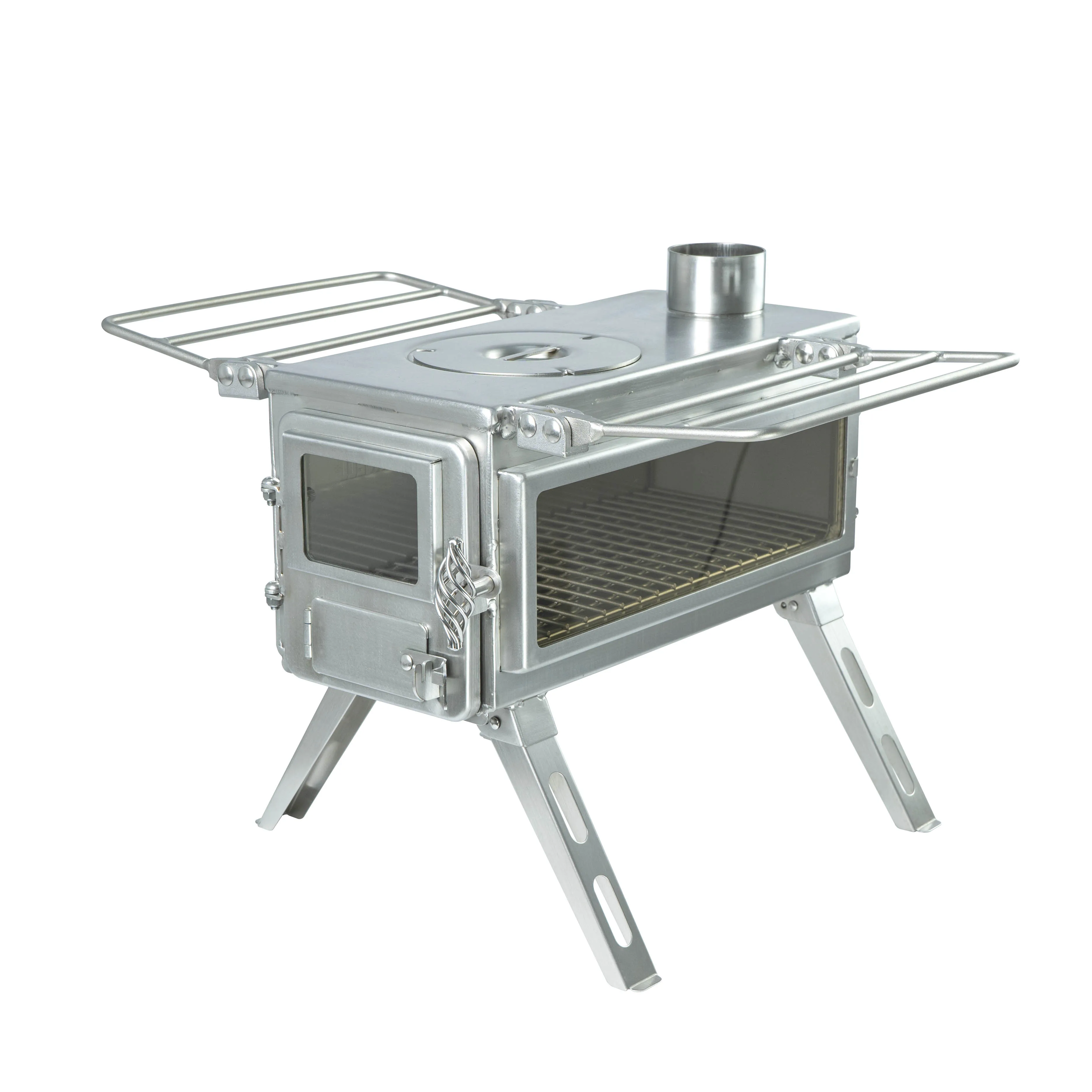 

Portable stainless steel nomadic view M size chef camping tent stove for outdoor cooking camping trips and picnics