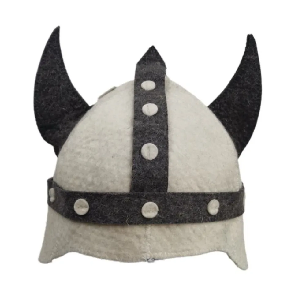 Wool Felt Material Wool Felt Sauna Hat Heat Resistant Unisex Steam Bath Headwear White Grey Rivet Decor Sauna Hat For Spa