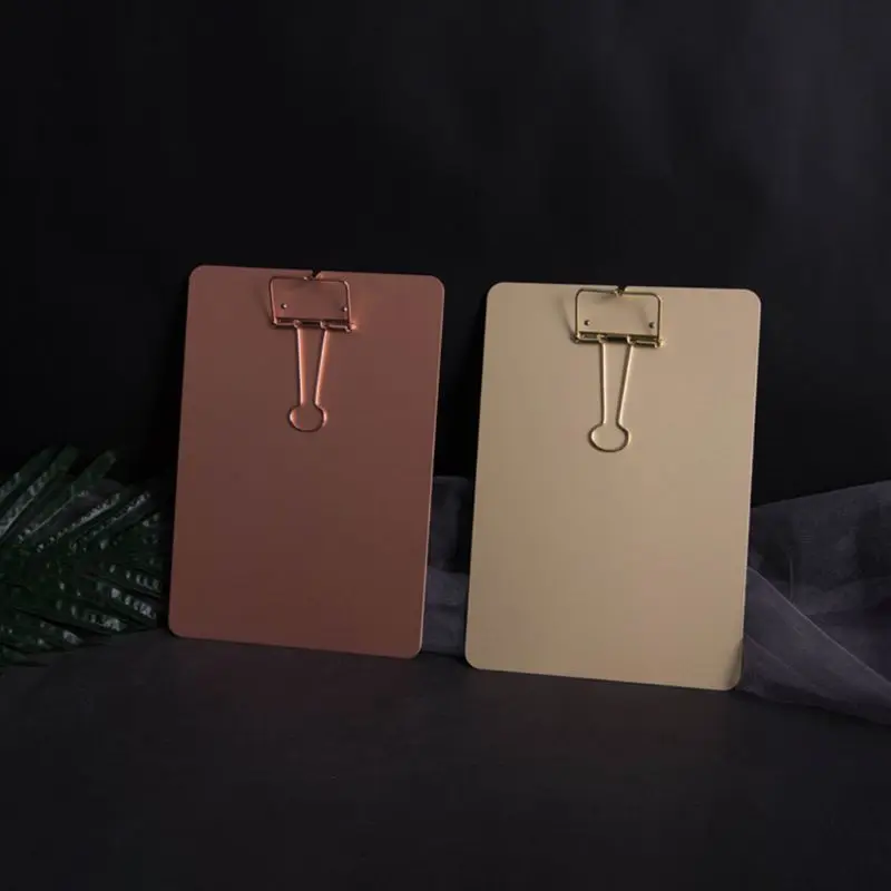 Imagem -05 - Pasta Metal Writing Pad Folders Arquivo Suporte do Documento Material Escritório Cores