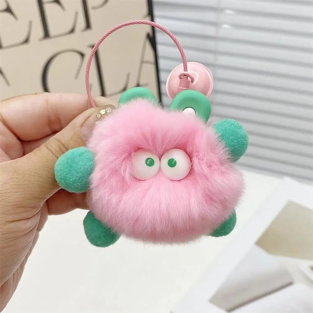 Cartoon Plush Keychain, bonito boneca pingente, acessórios decorativos chave, sem perda de cabelo, alta qualidade