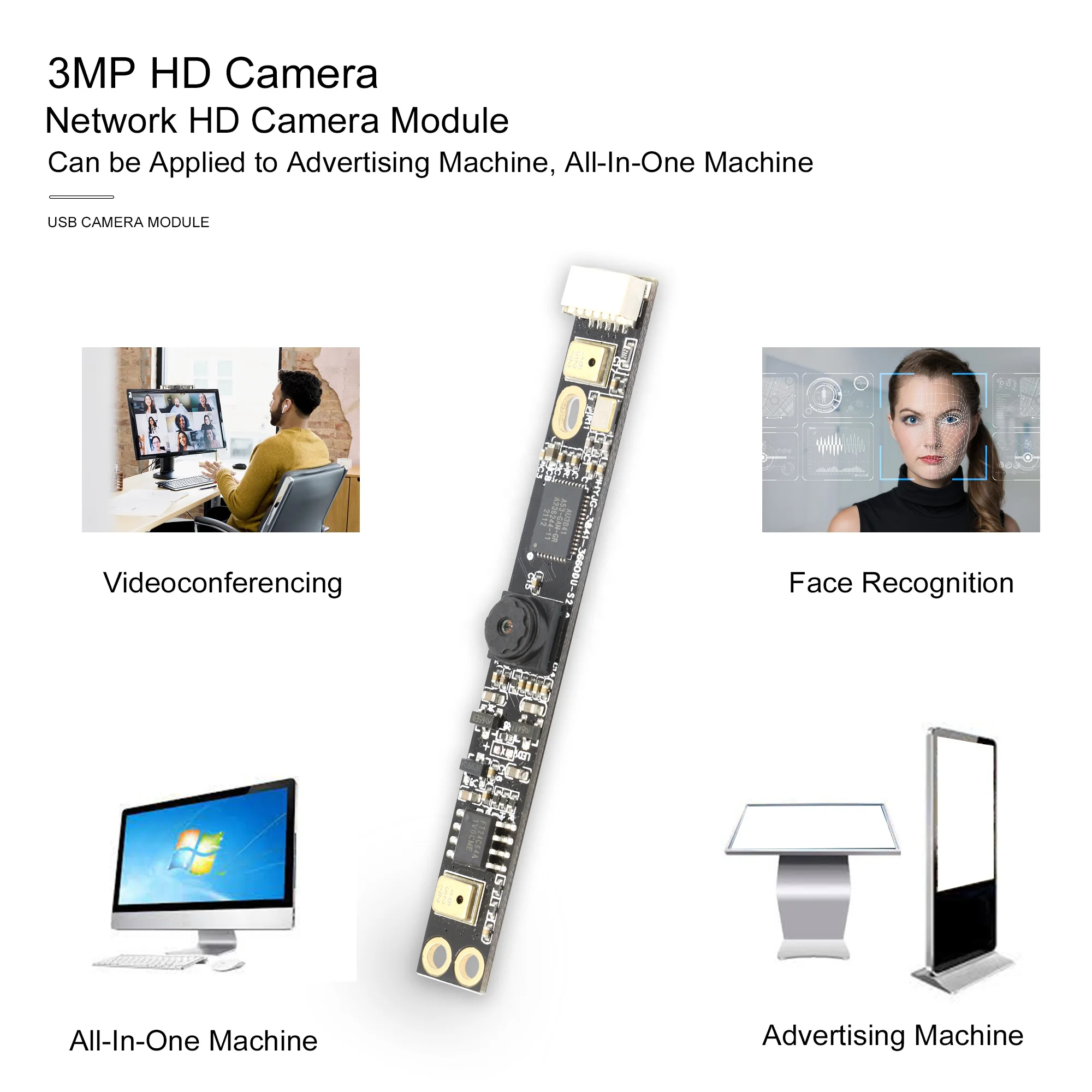 Low Price OV3660 3MP USB 2.0 Camera Module 2048*1536 HD Output Laptop Cmos Mini Micro UVC Camera Module 1080P