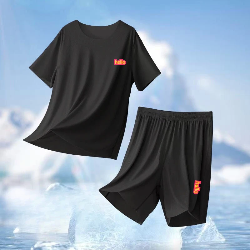 

Men's Summer New Casual Loungewear Pajamas Men's T-shirt Pure Cotton Comfortable Short-sleeved Suit