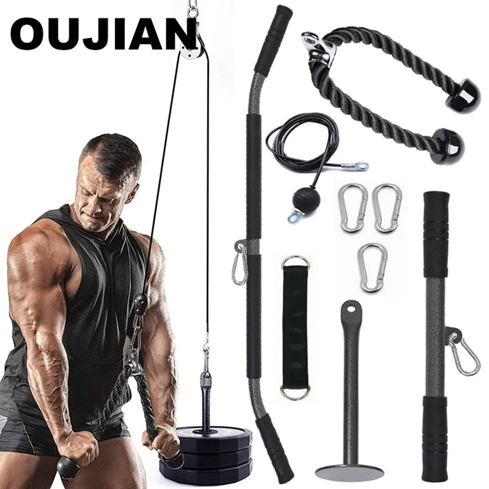 DIY Lifting Arm Hand Training Machine Rotatable Weight Training Device Mute Adjustable Length Convenient Gym Sport Accessories