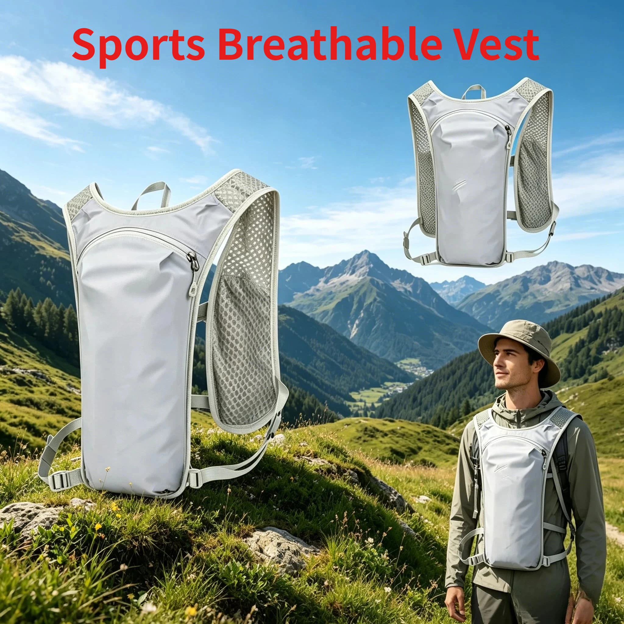 Running Hydration Vest Lightweight Chest Bag Hiking Cycling Water Bag With Phone Storage Pocket Outdoor Hydration Chest Pack