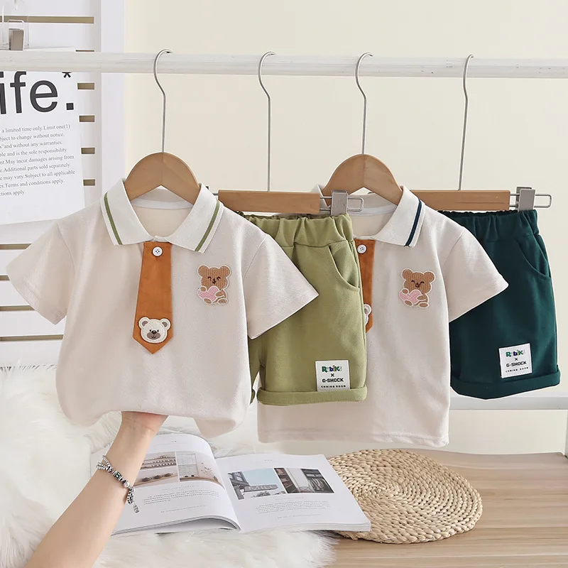 

Детские комплекты, детская одежда, футболка для маленьких мальчиков и девочек, шорты, летняя хлопковая одежда с короткими рукавами для маленьких детей, одежда для малышей