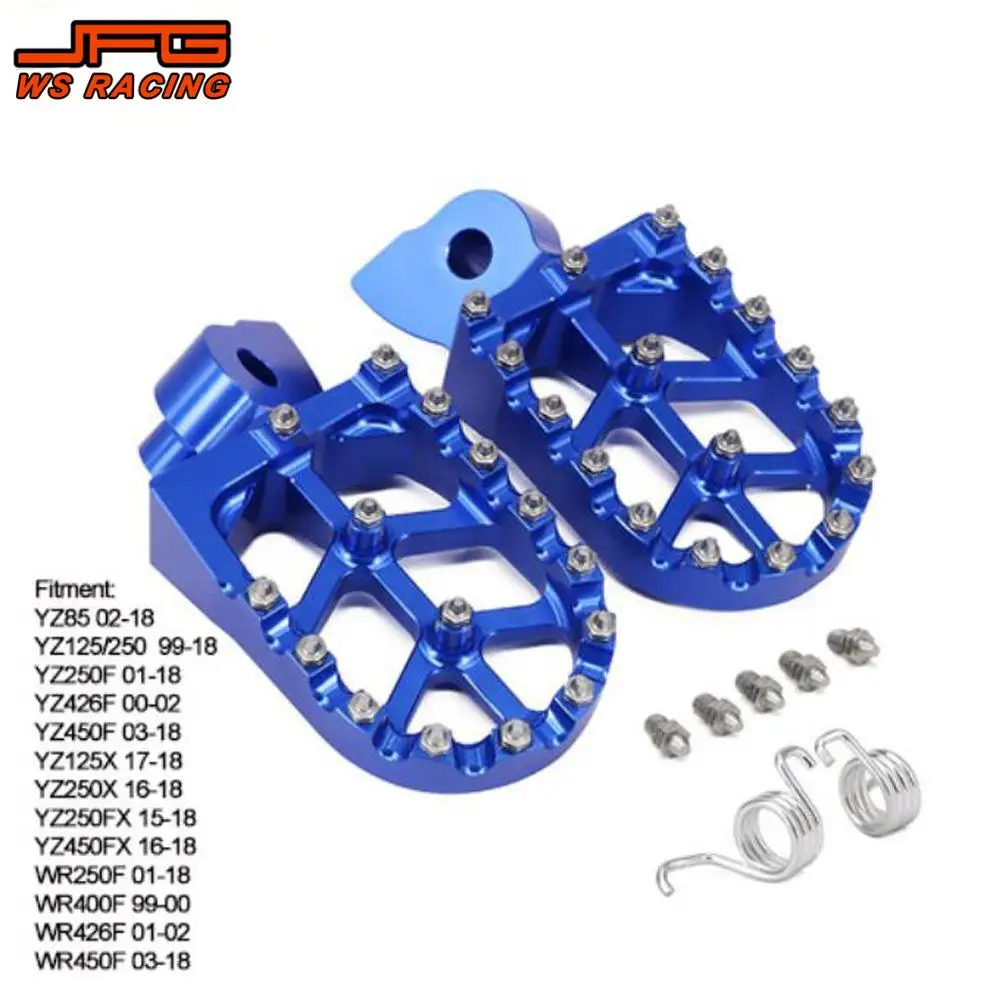 Motorcycle CNC Foot Pegs Rests Footpegs Footrests For Yamaha YZ65 YZ85 YZ125 YZ250 YZ 65 85 125 250 250F 125X 450F WR 250F 450F